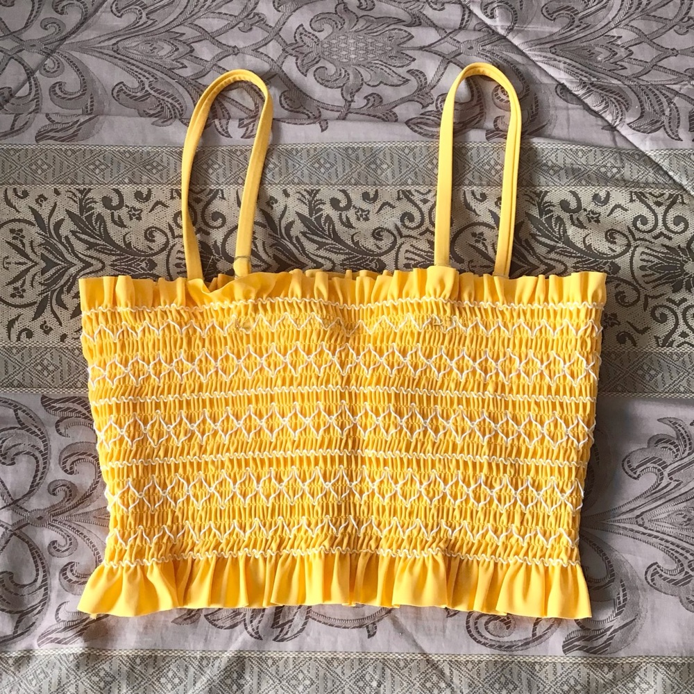 Yellow Ruffle Bikini Top - Picture 2 of 2
